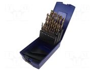 Drill set; for metal; high speed steel cobalt HSS-E; 25pcs. DKM