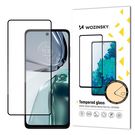Wozinsky Super Durable Full Glue Tempered Glass Full Screen With Frame Case Friendly Motorola Moto G62 Black, Wozinsky