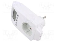 Plug socket strip: protective; Sockets: 1; 230VAC; 16A; white; IP20 LOGILINK