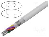 Wire; 12x30AWG; shielded,silver plated copper braid; white; 600V AGILINK MICROWIRES