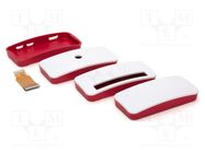 Accessories: case; Colour: white,red; Enclos.mat: ABS RASPBERRY PI