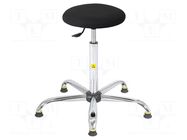 Stool; ESD; Seat dim: Ø370mm; 585÷835mm; Rsurf: 0.1÷1MΩ RT WORK