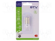 LED lamp; neutral white; G4; 12VDC; 260lm; 3W; 360°; 4000K GTV Poland