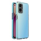 Spring Case Cover for Realme 9i, Oppo A36 / A76 / A96 Silicone Cover with Frame Light Blue, Hurtel