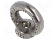 Lifting eye nut; eye; M12; A2 stainless steel; DIN 582; 30mm ELESA+GANTER