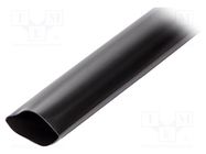 Heat shrink sleeve; glued; 76mm; L: 1m; black; Temp: -15÷125°C RADPOL