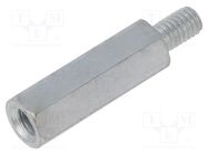 Screwed spacer sleeve; 30mm; Int.thread: M6; Ext.thread: M6 BM GROUP