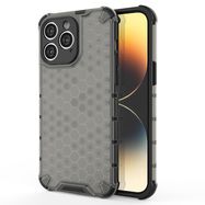 Honeycomb case for iPhone 14 Pro Max armored hybrid cover black, Hurtel