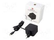 Accessories: power supply; black; 1.2m; 100÷240VAC; 5A; Out: USB C RASPBERRY PI