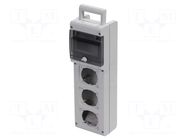 Enclosure: for modular components; grey; BLOCK; Holes no: 3 SCAME