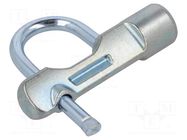 Padlock; shackle; A: 85mm; B: 38mm; C: 7mm; Key code: C9 RST ROZTOCZE