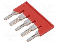 Comb bridge; ways: 5; red; Width: 8mm; UL94V-0 PHOENIX CONTACT