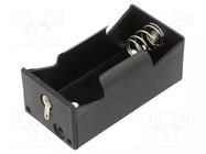 Holder; D,R20; Batt.no: 1; soldering lugs; black GOOBAY