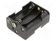 Holder; AA,R6; Batt.no: 6; 6F22 type; black Goobay