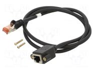 Extender RJ45; S/FTP; 6; stranded; Cu; LSZH; black; 1m; 27AWG Goobay