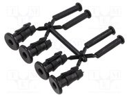 Rivets set; black HT HI TECH POLYMERS