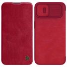 Nillkin Qin Leather Pro Case iPhone 14 Plus Camera Cover Holster Cover Flip Case Red, Nillkin
