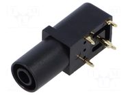 Connector: 4mm banana; socket; 24A; 33.6mm; black; gold-plated MUELLER ELECTRIC