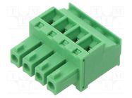 Pluggable terminal block; 3.81mm; ways: 4; angled 90°; plug; 1mm2 