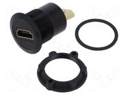 Adapter; for panel mounting,rear side nut; Body: black; 1÷10mm ONPOW