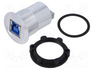 Adapter; USB A socket,USB B socket; USB 3.0; Thread: M22; 1÷10mm ONPOW