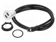 Adapter cable; USB B micro socket x2,USB B micro plug x2 ONPOW