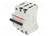 Circuit breaker; 415VAC; Inom: 2A; Poles: 3; for DIN rail mounting ABB