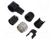 Connector: M16; plug; male; PIN: 8; 5A; 32V; 682; soldering; for cable BINDER