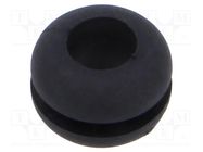 Grommet; Ømount.hole: 6.4mm; Øhole: 4.8mm; black; -40÷135°C; UL94HB ESSENTRA