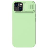 Nillkin CamShield Magnetic Silicone Case iPhone 14 Plus Magnetic MagSafe Cover with Camera Protector Green, Nillkin