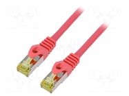 Patch cord; RJ45 plug,both sides; S/FTP; 6a; stranded; Cu; 2m; LSZH LANBERG