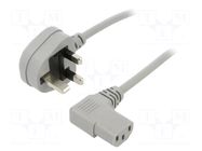 Cable; 3x0.75mm2; BS 1363 (G) plug,IEC C13 female angled right LIAN DUNG