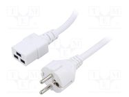 Cable; 3x1.5mm2; CEE 7/7 (E/F) plug,IEC C19 female; PVC; 2m; 16A LIAN DUNG