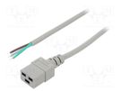 Cable; 3x1.5mm2; IEC C19 female,wires; PVC; Len: 1.5m; grey; 16A LIAN DUNG