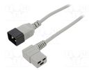 Cable; 3x1.5mm2; IEC C19 female angled,IEC C20 male; PVC; 1.8m LIAN DUNG