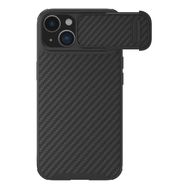 Nillkin Synthetic Fiber S Case iPhone 14 case with camera cover, black, Nillkin
