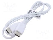 Accessories: connection cable; white; 1m; HDMI plug,both sides RASPBERRY PI