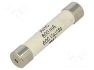 Fuse: fuse; 600mA; 600VAC; 600VDC; quick blow; ceramic,cylindrical EATON/BUSSMANN