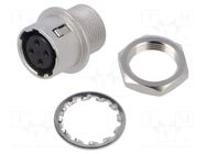 Connector: circular; push-pull; socket; PIN: 4; 2A; HR10; soldering HIROSE