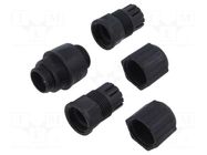 Cable joint; PIN: 8; plastic; 8p8c; Locking: threaded joint; 6.5mm AMPHENOL LTW