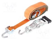 Fastening belt; L: 2.8m; Width: 35mm; orange; 3Mg HILLS CARGO SECUREMENT