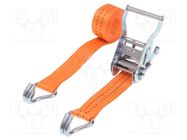 Fastening belt; L: 3m; Width: 35mm; orange; 2000kg HILLS CARGO SECUREMENT