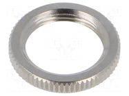 Nut; 600H series; Plating: nickel; Nut: round,knurled APEM