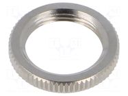 Nut; 600H; Plating: nickel; Nut: round,knurled APEM