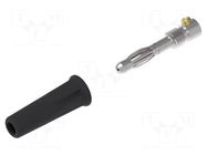 Connector: 4mm banana; plug; 36A; 30VAC; 60VDC; black ELECTRO-PJP