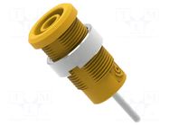 Connector: 4mm banana; socket; 1kV; 36A; yellow; nickel plated ELECTRO-PJP