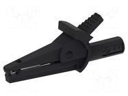 Crocodile clip; 10A; 600V; black; Grip capac: max.9mm ELECTRO-PJP