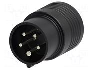 Three-phase adapter; 16A; 0÷60°C; CEE plug x5,socket 4mm x5 ELECTRO-PJP