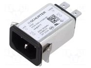 Connector: AC supply; socket; male; 6A; 250VAC; C14 (E); 5124 SCHURTER