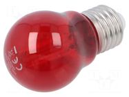 LED lamp; red; E27; 230VAC; 470lm; 4.5W; 270° TOSHIBA LED LIGHTING